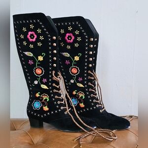TheHippieShake Lace Up Penny Lane Style Boots